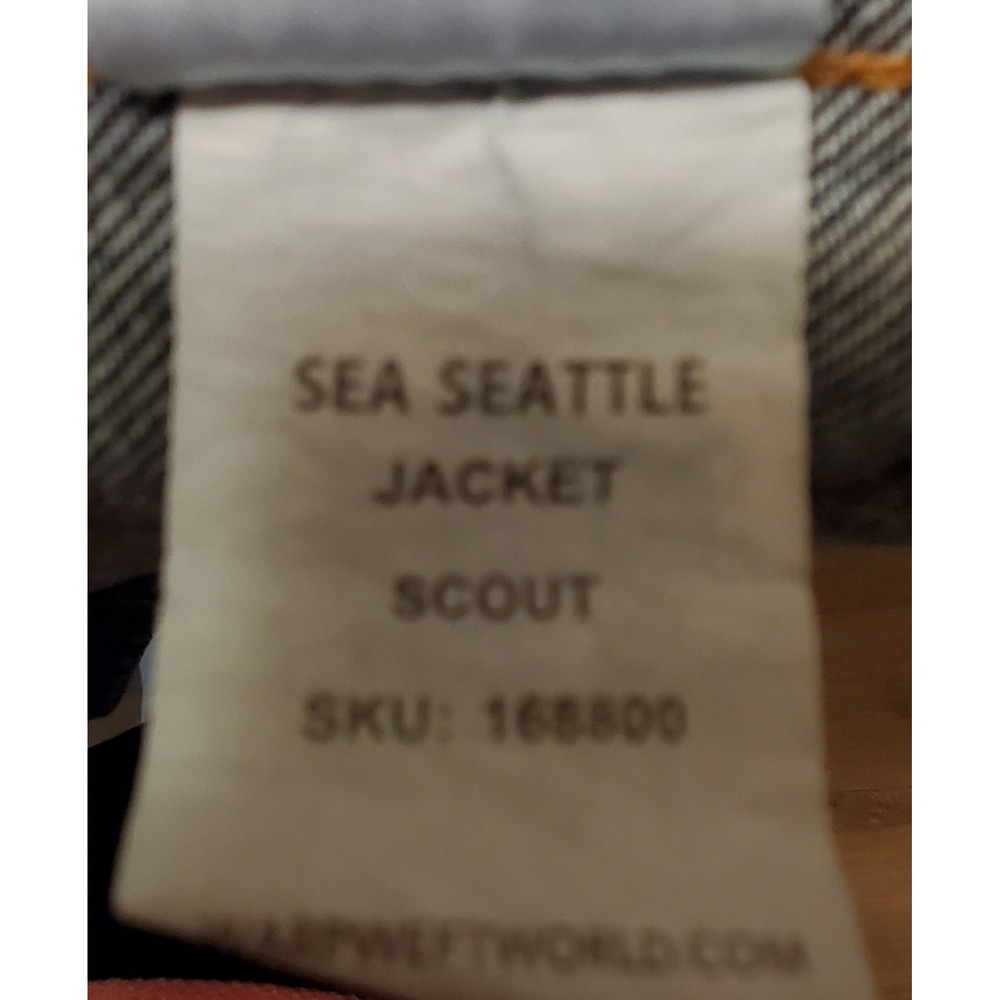 Warp + Weft Jean Trucker Jacket Denim Sea Seattle Scout Blue SM Copper Unisex - Picture 16 of 16